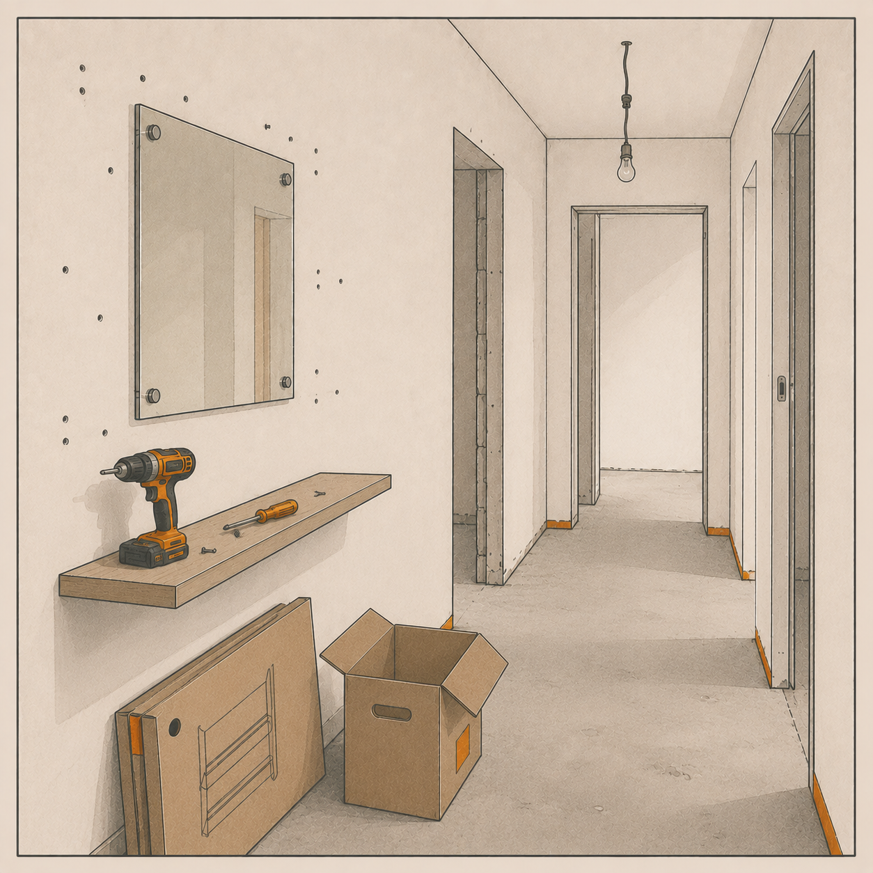 Polc és tükör felfúrás - Budapest